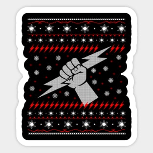 Electrician Ugly Christmas Sweater Gift Ideas Sticker